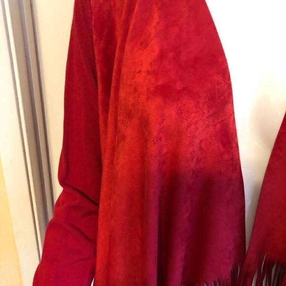 INC Faux Suede Fringe Trim Cardigan Jacket.Size S - Picture 3 of 6